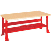 Equipto C-Channel Fixed Height Workbench - Shop Top Square Edge 60"W x 30"D x 31-1/4"H Red