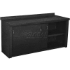 Equipto Closed Workbench, Steel Square Edge, Sliding Door, 60"W x 30"D, Black