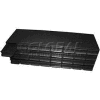 Equipto Cabinet w/24 Extra Deep Drawers, 34-1/8"W x 18"D x 13-5/8"H, Textured Black