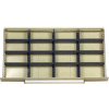 Equipto Modular Drawer Divider Set For Drawer 36" W X 18" D X 6" H- 16 Compartments, Office Gray