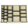 Equipto Modular Drawer Divider Set For Drawer 36" W X 24" D X 3" H - 20 Compartments, Office Gray
