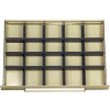 Equipto Modular Drawer Divider Set For Drawer 36" W X 24" D X 45" H - 20 Compartments, Office Gray