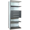 Equipto Vg Closed Shelf Starter Unit 36" W X 24" D X 84" H W/ 5 Shelves & 4 Drawers, Office Gray