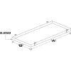 V-Grip Wire Shelving Spill Tray - 36"L x 24"W x 2-1/4"D - 6.5 Gallon Capacity - Textured Regal Blue