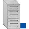 Equipto 30"Wx59"H Modular Cabinet 8 Drawers w/Dividers, & Lock-Textured Regal Blue