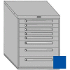 Equipto 30"W Modular Cabinet 8 Drawers No Divider, 38"H, No Lock-Textured Regal Blue