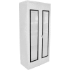 Equipto Quick View Cabinet 36 x 18 x 78, Unassembled - Smooth Reflective White