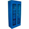 Equipto Quick View Cabinet 30 x 12 x 26, Assembled - Textured Regal Blue