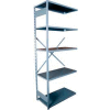 Equipto Vg Open Shelf Add On Unit -48" W X 18"D X 84" H W/ 5 Shelves, Smooth Office Gray