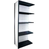 Equipto Vg Closed Shelf Add On Unit - 36" W X 18"D X 84" H W/ 5 Shelves, Textured Black