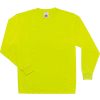 Ergodyne® GloWear® 8091 Non-Certified Long Sleeve T-Shirt, Lime, S