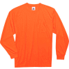 Ergodyne® GloWear® 8091 Non-Certified Long Sleeve T-Shirt, Orange, M