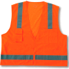 Ergodyne® GloWear® 8249Z Class 2 Economy Surveyors Vest, Orange, 4XL/5XL