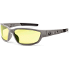 Ergodyne® Skullerz® Kvasir Safety Glasses, Yellow Lens, Matte Gray Frame