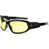 Ergodyne® Skullerz® Loki Safety Glasses/Goggles, Yellow Lens, Black Frame - Pkg Qty 12