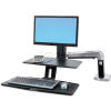 Ergotron&#174; WorkFit-A Sit-Stand Workstation w/Suspended Keyboard, For Standard Monitor