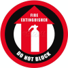 Durastripe 12" Round Sign - Fire Extinguisher Do Not Block