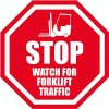Durastripe 16" Octagone Sign - Stop Watch For Forklifts