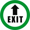Durastripe 16" Round Sign - Exit