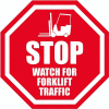 Durastripe 24" Octagone Sign - Stop Watch For Forklifts
