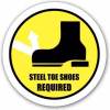Durastripe 24" Round Sign - Steel Toe Shoes Required