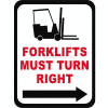 Durastripe 24"X18" Rectangle - Forklifts Must Turn Right