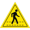 Durastripe 30" Triangular Sign - Pedestrian Crossing No Text