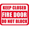 Durastripe 30"X21" Rectangle - Keep Closed Fire Door Do Not Block
