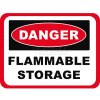 Durastripe 50"X32" Rectangle - Danger Flammable Storage