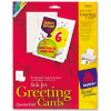 Avery® Quarter-Fold Greeting Card, 4-1/4" x 5-1/2", Matte, White, 20 Sheets/Pack