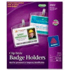 Avery® Clip Style Photo ID Badge Holders, Horizontal, 3" x 4", 100/Box