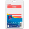 Avery® "Hello, my name is" Name Badge Labels, 2-11/32" x 3-3/8", Red, 100 Labels/Pack