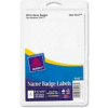 Avery® Name Badge Labels, 2-11/32" x 3-3/8", White, 100 Labels/Pack