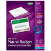 Avery® Pin Style Name Badges, 3"x 4", Clear, 100/Box