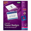Avery® Clip Style Name Badges, 3" x 4", Clear, 100/Box