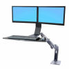 Ergotron&#174; WorkFit-A, Dual Monitor Sit-Stand Workstation
																			