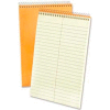 Esselte® Rigid Kraft Covered Steno Book, 6" x 9", Gregg Ruled, Green Tint, 80 Sheets/Pad