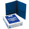 Twin Pocket Leatherette-Grained Portfolios, Royal Blue, 25/Box