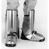 Ellwood Safety Foot-Shin Guards W/Side Shield, Steel Toe Clip, Rubber Strap, 5-1/2"W, Large, 1 Pair