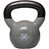 CanDo® Vinyl-Coated Cast Iron Kettlebell, 25 lb., Silver
