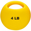 CanDo® One-Handle Medicine Ball, 4 lb., 9" Diameter, Yellow