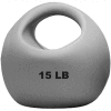 CanDo® One-Handle Medicine Ball, 15 lb., 9" Diameter, Silver