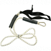 CanDo® Bungee Exercise Cord with Attachments, 4' Cord, Black