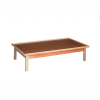 Fixed Height Raised Rim Platform Table, 84"L x 36"W x 19"H