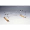Wood Base Folding Parallel Bars, Height and Width Adjustable, 7' L