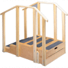 One-Sided Compact Training Stairs with Platform, 55"L x 30"W x 40"H
