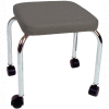 Mobile Treatment Stool, 14" Square Top, 18" Height, Gray