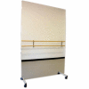 Ultra-Safe™ Glassless Mirror with Mobile Caster Base, Vertical, 48"W x 72"H