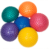 CanDo® Inflatable Balance Stone, 17.5 cm (7") Diameter, Colors Vary, Set of 6