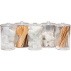 Clinton T-79 Unlabeled Clear Plastic Sundry Jars, Set of 5
